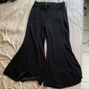 Wide leg high waisted pants